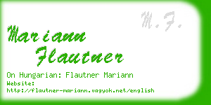 mariann flautner business card